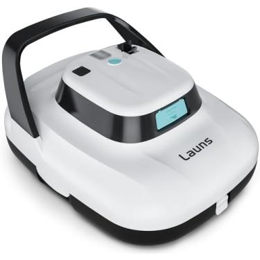 Imagem de (Atualização 2025) Launs S1 Limpador de piscina robótico sem fio, motores duplos e portas de sucção robô automático de aspirador de piscina dura até 90 minutos, estacionamento autônomo ideal para