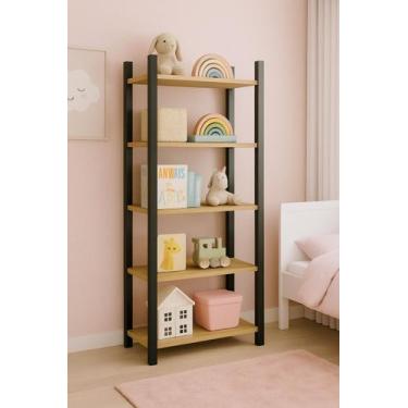 Imagem de Estante Estilo Industrial Multiuso  Livreiro Moderno para Sala, Quarto