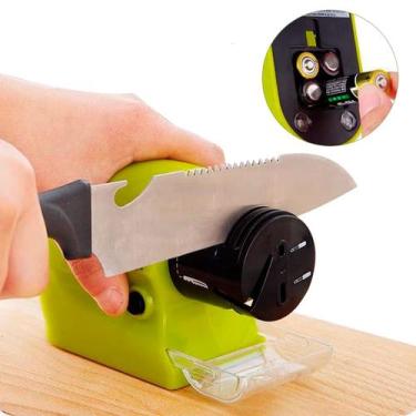 Imagem de Amolador elétrico para facas de cozinha portátil afia com precisão - H