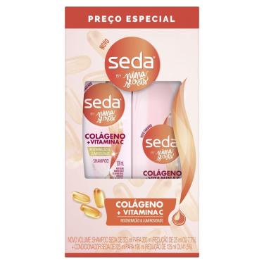 Imagem de Kit Shampoo 300ml e Condicionador 190ml Seda by Niina Secrets Colágeno + Vitamina C