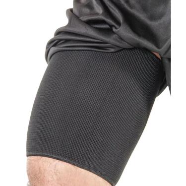 Imagem de Coxal Protetor de Coxa Ortopédico Elástico Liso Preto Progne Sports (Par)-Unissex