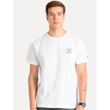 Imagem de Camiseta Tommy Hilfiger Masculina Regular Stack Branca-Masculino