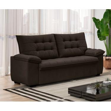 Imagem de Sofá 3 Lugares Luizzi Berlim Veludo 200cm Madeira Maciça