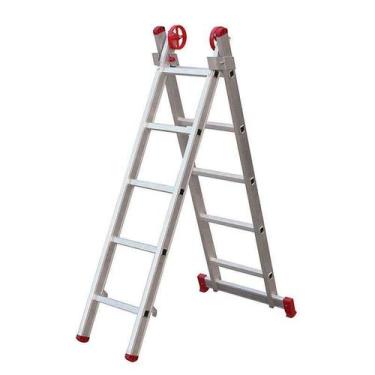 Imagem de Escada de Alumínio Extensiva 5 Degraus 1.57 x 2.20 Metros EVALD