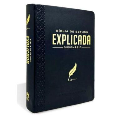 Imagem de Biblia de estudo explicada m - rc luxo preta - CPAD