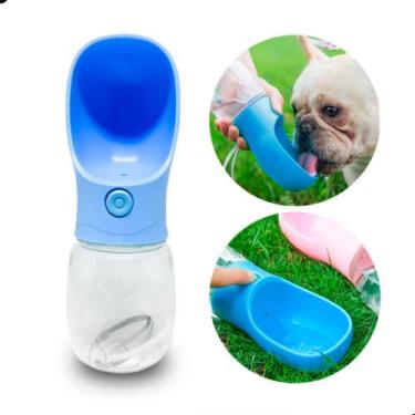 Imagem de Garrafa Pet Bebedouro Portátil Pratico Viagem Passeios Agua Ração 280 