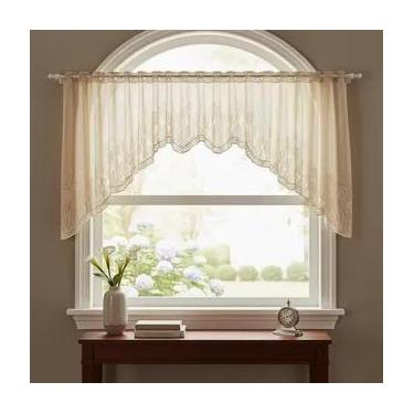 Imagem de Cortina Renda Bando Cozinha Cascata 3,00 X1,00Alt Diversas - Interlar,