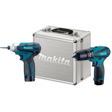 Imagem de Kit Parafusadeira Furadeira Impacto Hp330d E Td090d 2 Baterias Carregador Maleta Dk1493 Makita
