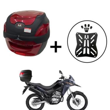 Imagem de Baú Bauleto 41 Litros Awa Pross + Bagageiro XRE 300 2010+, Vinho