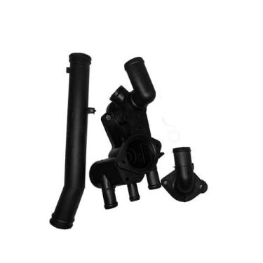 Imagem de Kit Carcaça D'agua Tubo E Cotovelo Gol G5 1.0 8v 2010 2011 2012 - WISA