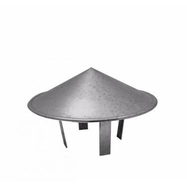 Imagem de Chapéu chinês galvanizado para dutos de 115 mm de diâmetro para topo d