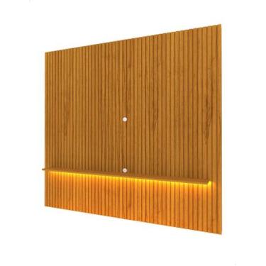 Imagem de Painel para TV Ripado com Led Serena 230 cm Sala Madeira - Lacamel