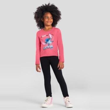 Imagem de Blusa infantil menina do Stitch com strass Brandili-Feminino