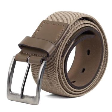 Imagem de Cinto Masculino Fasolo Casual Largo Elástico Couro Legítimo Comfort, M