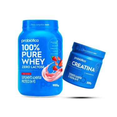 Imagem de Combo Probiótica 100% Pure Whey Zero Lactose 900g e Creatina 300g-Unissex