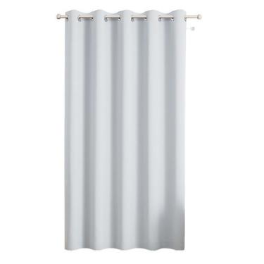 Imagem de Cortina Blackout Tecido 200x230 Ilhós Cromado 1 Folha Admirare -, Cinz