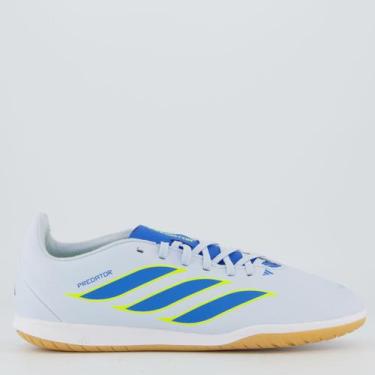 Imagem de Chuteira Adidas Predator Club Juvenil Futsal Azul e Verde, 36