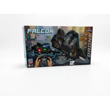 Imagem de Aviao drone de controle remoto de espuma com luz - falcon - Polibrinq