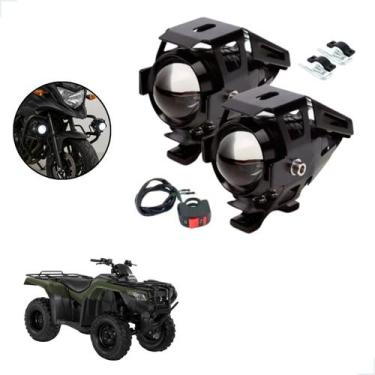 Imagem de Par Farol Milha LED U5 Universal Moto Honda Quadriciclo TRX 350 2004 2