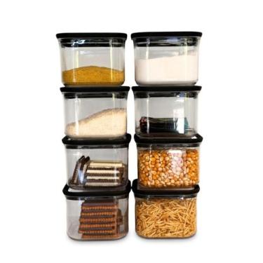 Imagem de Kit 8 Pote Hermético Acrílico Organizador Geladeira Freezer - 123 Orga