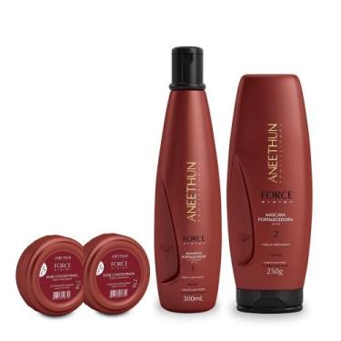 Imagem de Aneethun Force System - Kit Shampoo 300ml + Máscara 250ml + 2 Dose Con