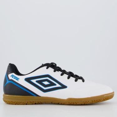 Imagem de Chuteira Umbro Attak III Futsal Branca e Preto, 40