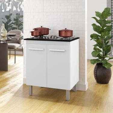 Imagem de Balcão para Cooktop 4 Bocas Jade 70cm 2 Portas 1 Prateleira - Branco M