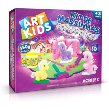 Imagem de Kit De Massinhas de Modelar Acrilex 450g Baby Poney
