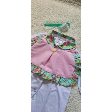 Imagem de Macacão de Bebê ou Bebê Reborn Acompanha Laços de Cabelo BBarteiro, Br