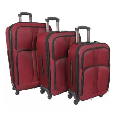 Imagem de Kit Malas De Viagem C/ 3 Peças Medidas Anac Tecido Tec2023-4 - freitas