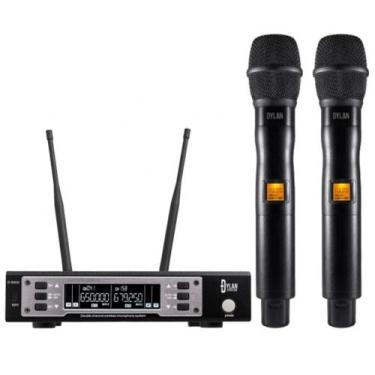 Imagem de Microfone Dylan D9000s duplo sem fio - 200 Canais -Profissional - ORIG