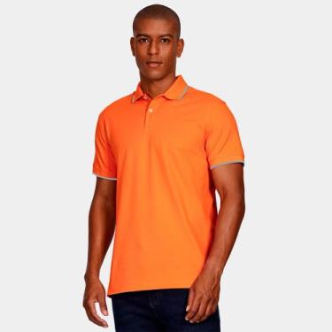 Imagem de Camisa Polo Aramis Classic Friso Pr26 Laranja Masculino, M