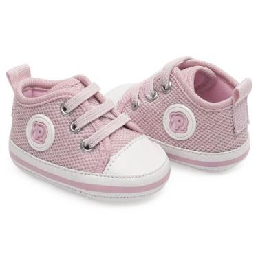 Imagem de Tênis infantil cano alto menina pimpolho rosa brilhante 1 ao 4, 4