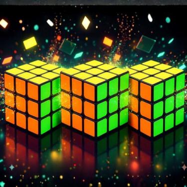 Imagem de Kit 3 Jogo Cubo Magico Cores Infantil Brinquedo Pedagogico - 99 Toys