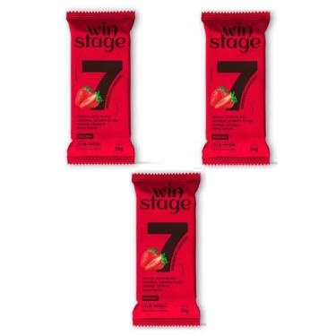 Imagem de Kit 3 Barra Proteicas Morango S Açúcar Glúten Winstage 162g