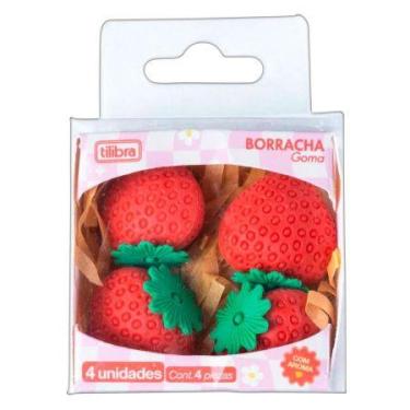 Imagem de Borracha colorido Be Berry com 4 unidades 390640 - Tilibra