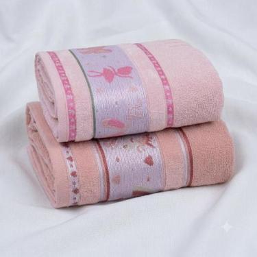 Imagem de Kit 2 Toalha de Banho Infantil Kids 100% Algodão 68x110cm Appel, Femin