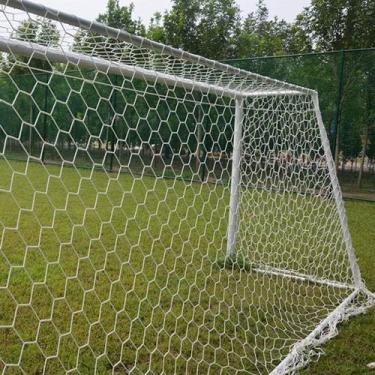 Imagem de Rede para Gol de Futebol Luwint 7,3x2,4 m Poliéster Durável Branca