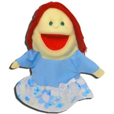 Imagem de Fantoche pequeno 3d em tecido: mãe branca - luqueta - 92, U