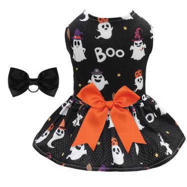 Imagem de Vestido de malha CuteBone Dog Vestido de verão de Halloween para cães 
