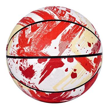 AND1 Bola de basquete de borracha Chaos: (esvaziada com bomba incluída),  tamanho oficial, basquete com bomba, tamanho 7, Grafite verde/vermelho,  5A1BK0102E9