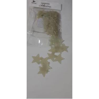 Imagem de Kit 100 Estrelas Sortidas Fluorescentes 3 Cm Brilha No Escuro Neon Tet