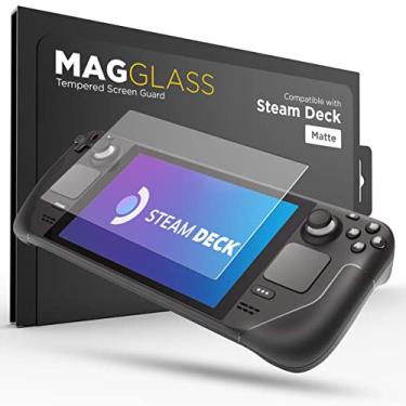 Imagem de magglass Protetor de tela fosco de vidro temperado projetado para Steam Deck OLED/Steam Deck (18 cm) protetor de cobertura total antirreflexo