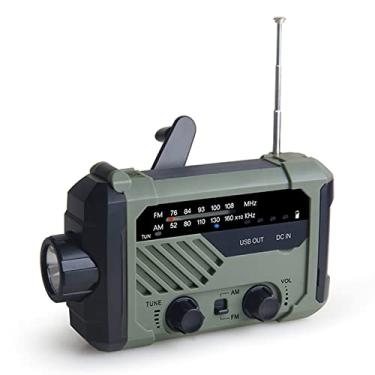 Imagem de Mingzhe Rádio FM AM Digital Lâmpada de Emergência ao Ar Livre Solar Manivela Rádio Lanterna LED Luz de Leitura Alarme SOS Bateria 2000mAh Saída USB