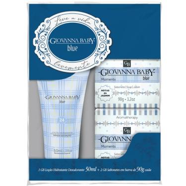 Imagem de Kit Giovana Baby Eterno Encanto Blue Loção Hidratante + 2 Sabonetes Em  Barra