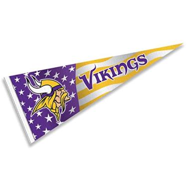 Imagem de WinCraft Bandeira de bandeira de galhardete de estrelas e listras Americana Minnesota Vikings Nation EUA