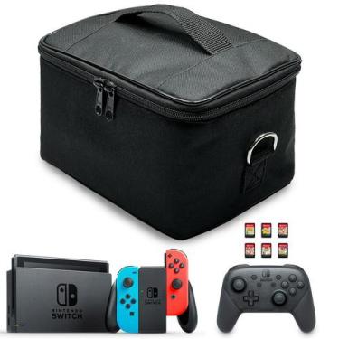 Imagem de Bolsa Nintendo Switch Case Mochila Transporte Bag Padrão E Oled - Pop
