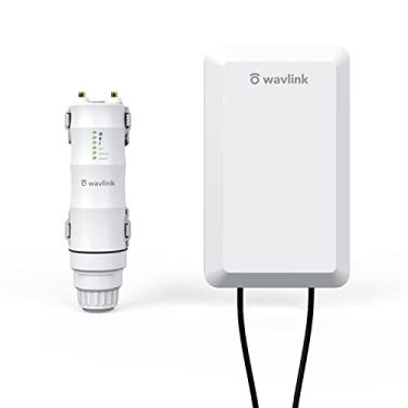 Imagem de WAVLINK Extensor WiFi para ambientes externos, CPE N300 para transmissão ponto a (multi) | Antenas direcionais 11dBi, alimentado por PoE | Suporta modos ponto de acesso/roteador/repetidor, ideal para garagem de celeiro