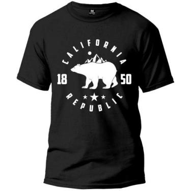 Imagem de Camiseta Califórnia Republic Básica Malha Algodão 30.1 Masculina E Fem