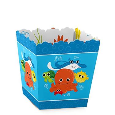 Imagem de Big Dot of Happiness Under the Sea Critters – Mini caixas de lembrancinha de festa – Chá de bebê ou caixas de doces para festas de aniversário – Conjunto com 12